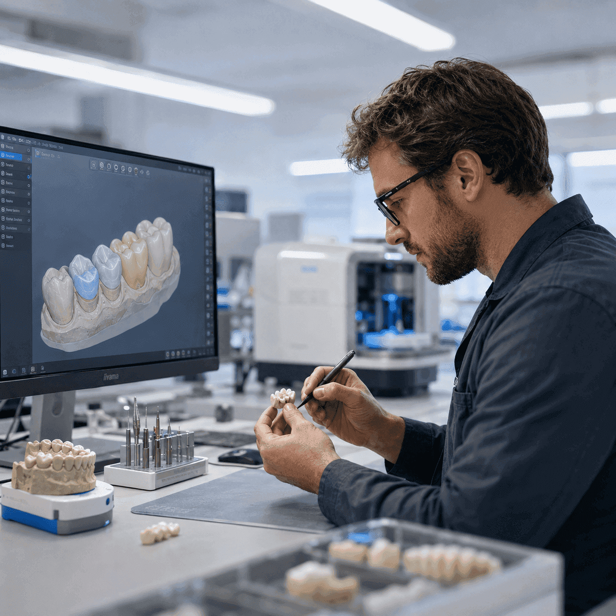 Portada de la noticia: IAnizar el laboratorio dental: cómo la IA puede potenciar el trabajo protésico 